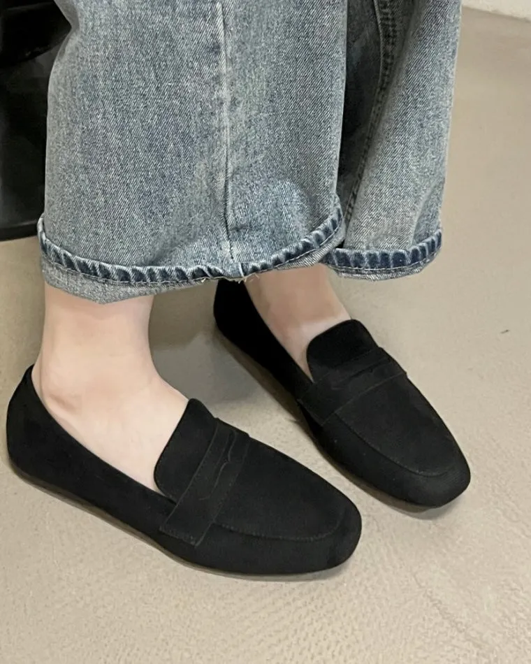 [ Pre-order ] Suede Driving Cushion Loafers