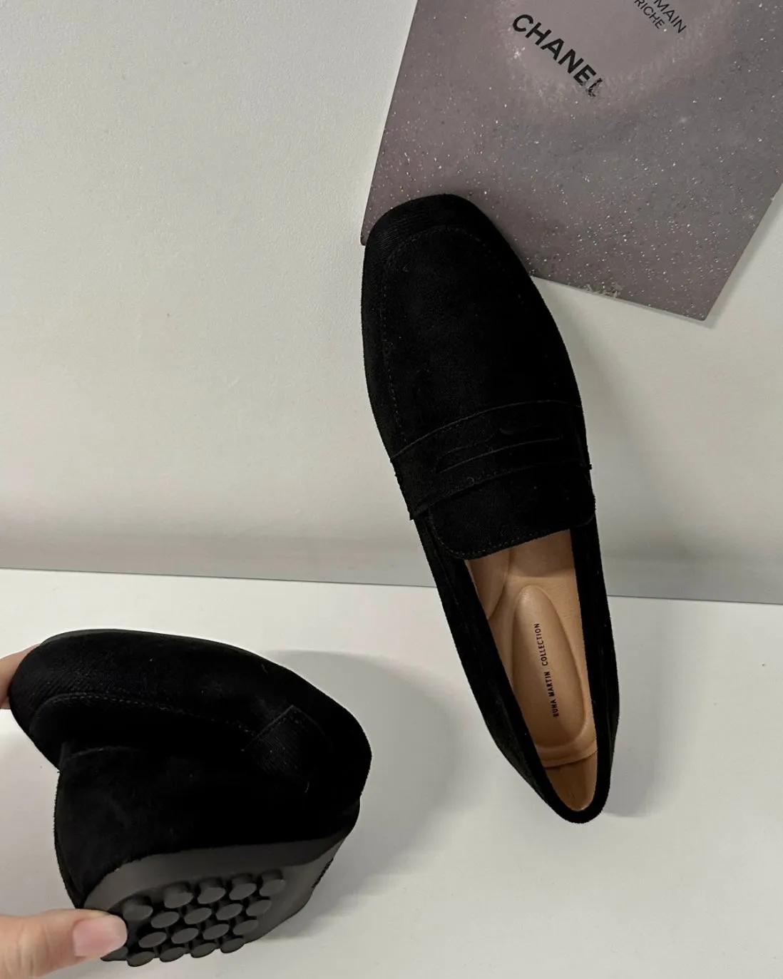 [ Pre-order ] Suede Driving Cushion Loafers
