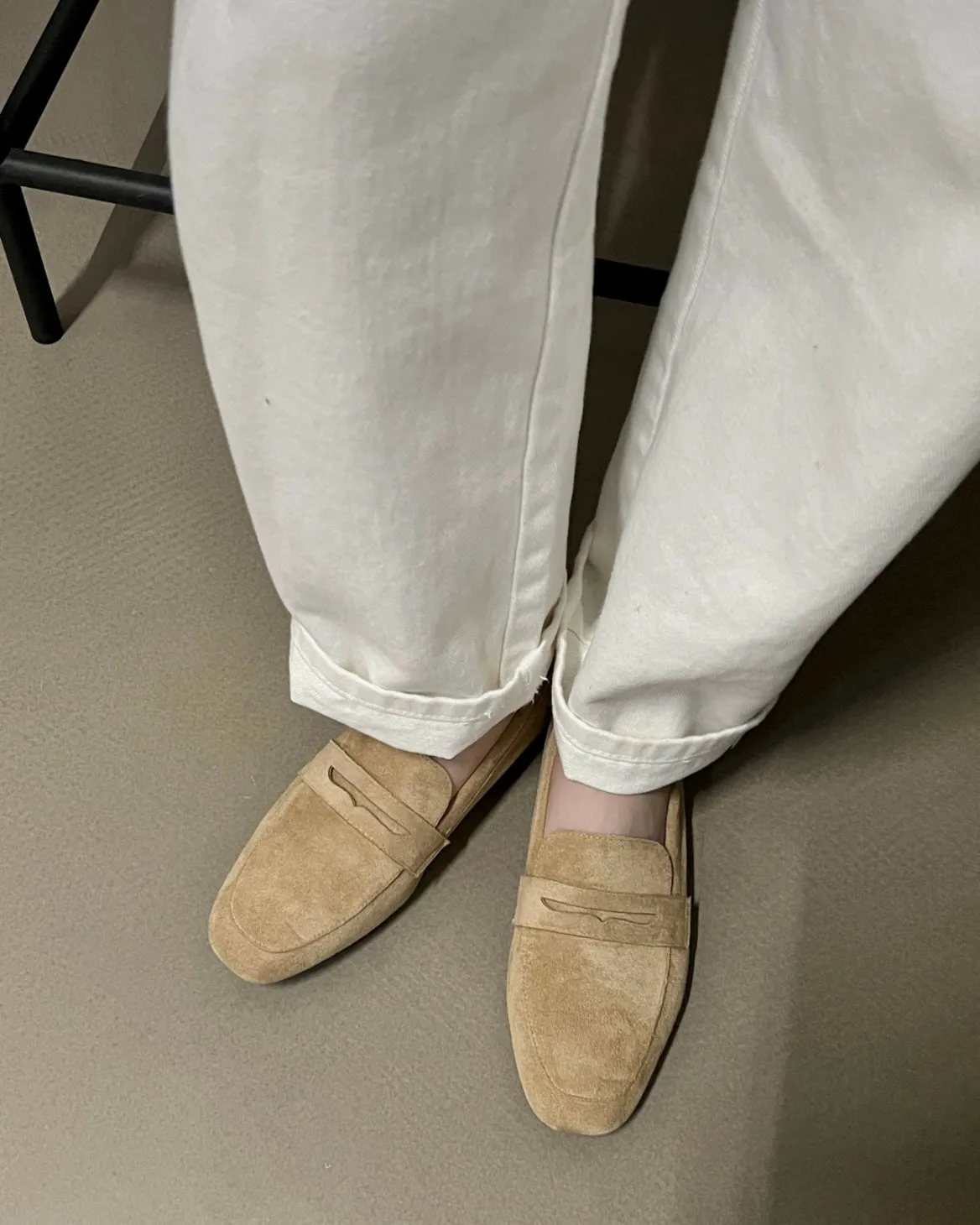 [ Pre-order ] Suede Driving Cushion Loafers