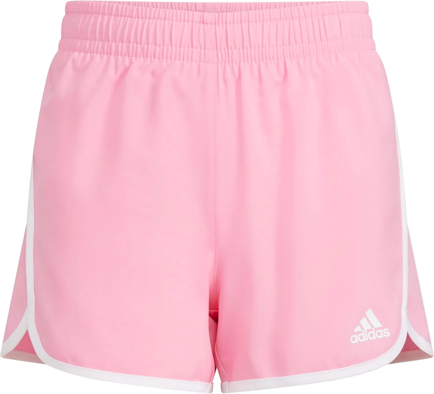 adidas Girls' Elastic Waistband Retro Woven Gym Shorts