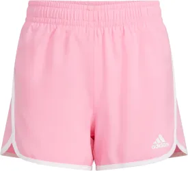 adidas Girls' Elastic Waistband Retro Woven Gym Shorts
