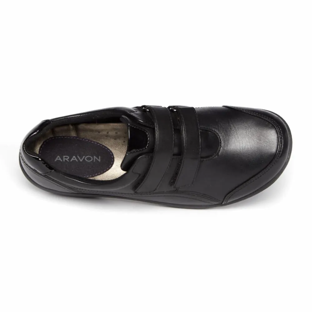 Aravon BROMLY DBL STRAP BLACK/LEATHER