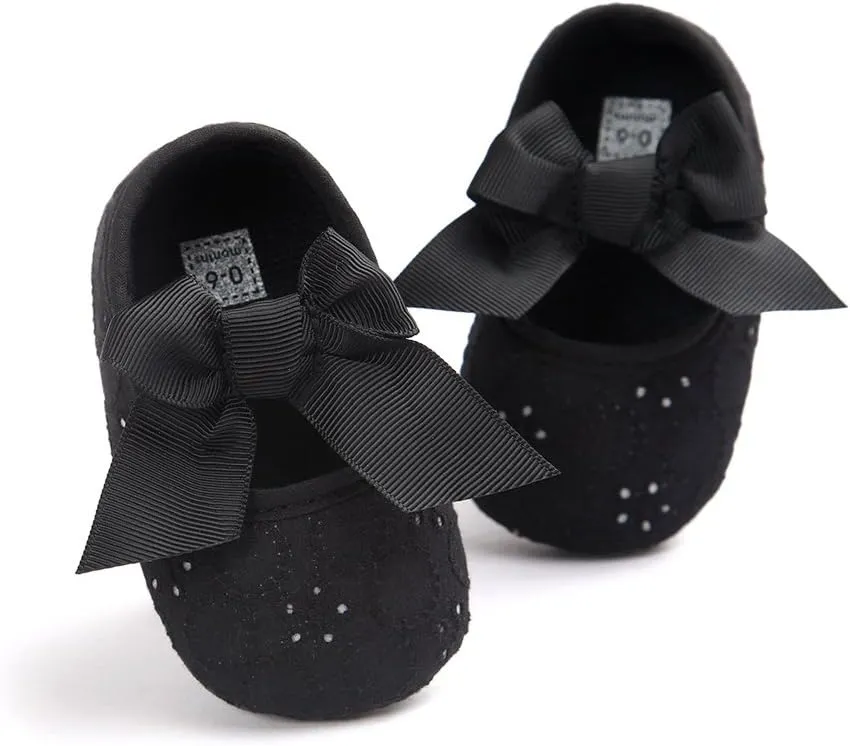 Baby Girls Princess Bowknot Soft Sole Cloth Crib Shoes Sneaker
