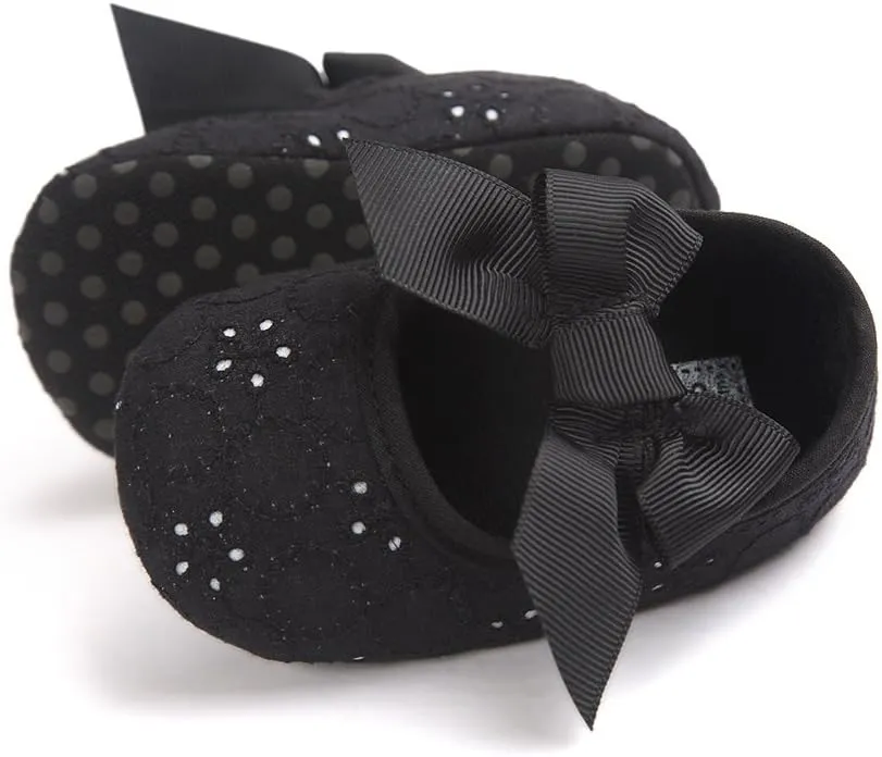 Baby Girls Princess Bowknot Soft Sole Cloth Crib Shoes Sneaker