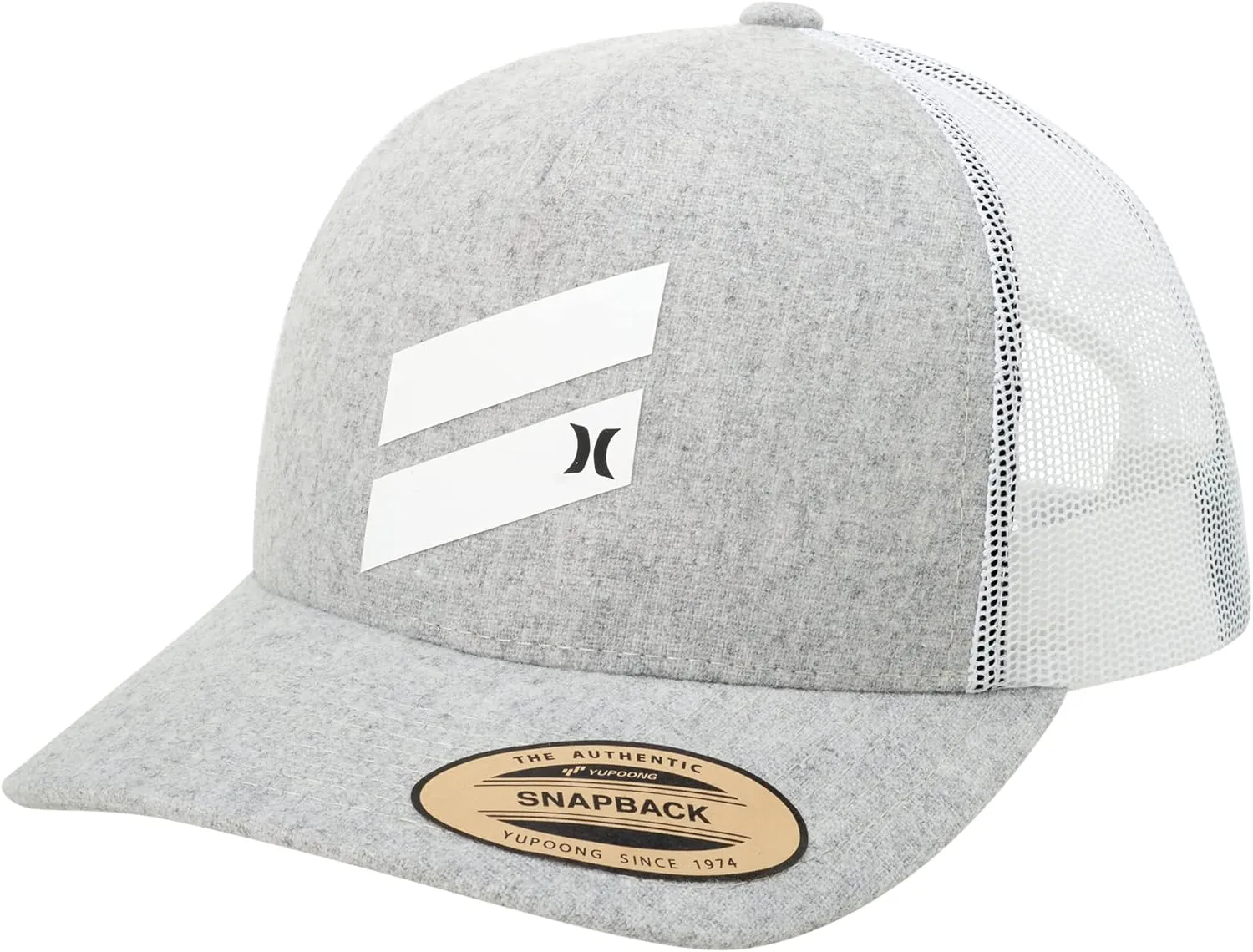 Hurley Men's Trucker Hat - Lightweight Breathable Poly Mesh Back Curved Bill Baseball Cap with Adjustable Snap Closure