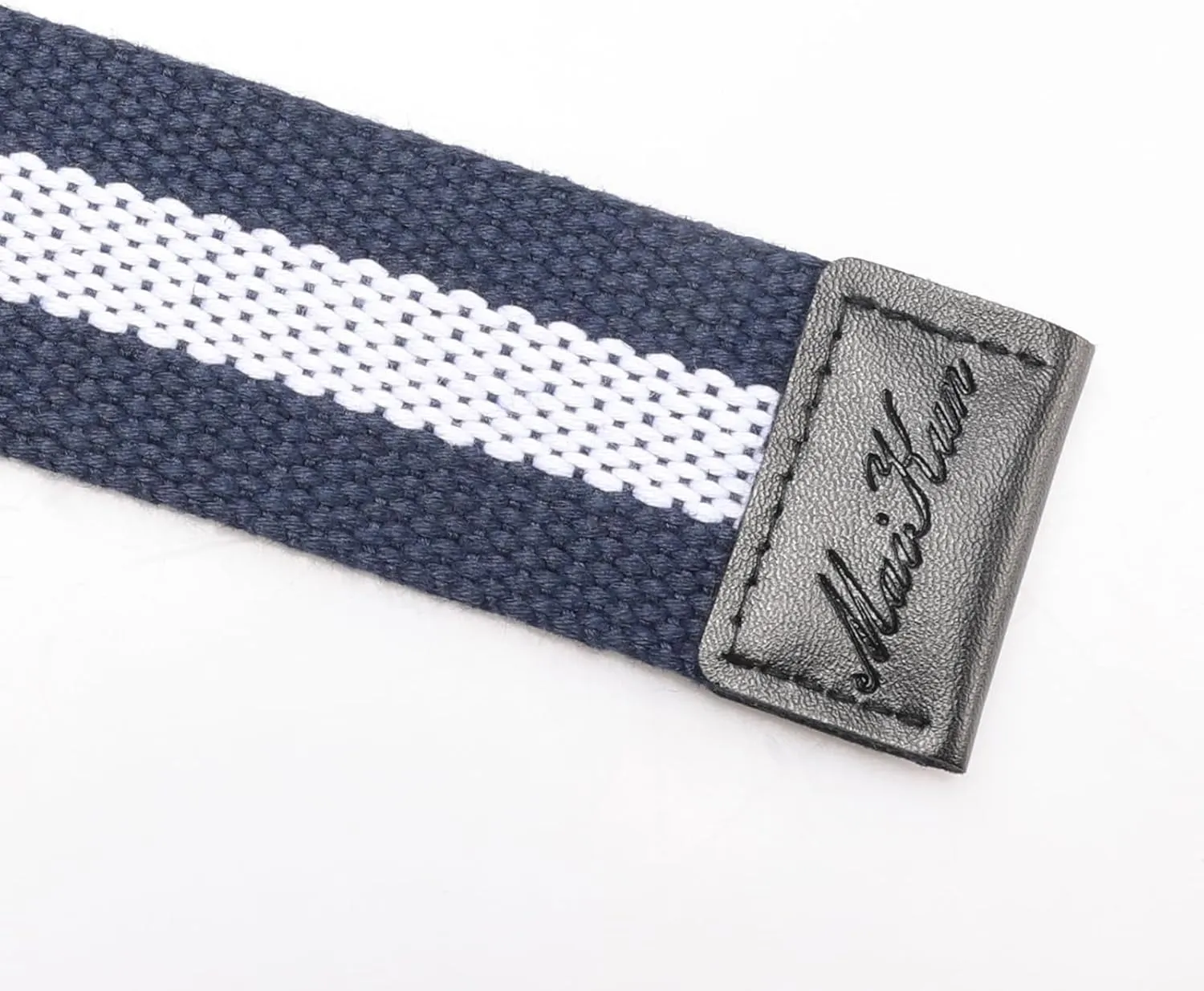 maikun Mens & Womens Canvas Belt with Black D-ring Buckle 1 1/2" Wide Solid Color Fabric Belt for Men