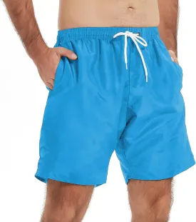 Mens Swim Trunks Swim Shorts Swimwear Quick Dry 7???? Swimming Trunks with Mesh Lining