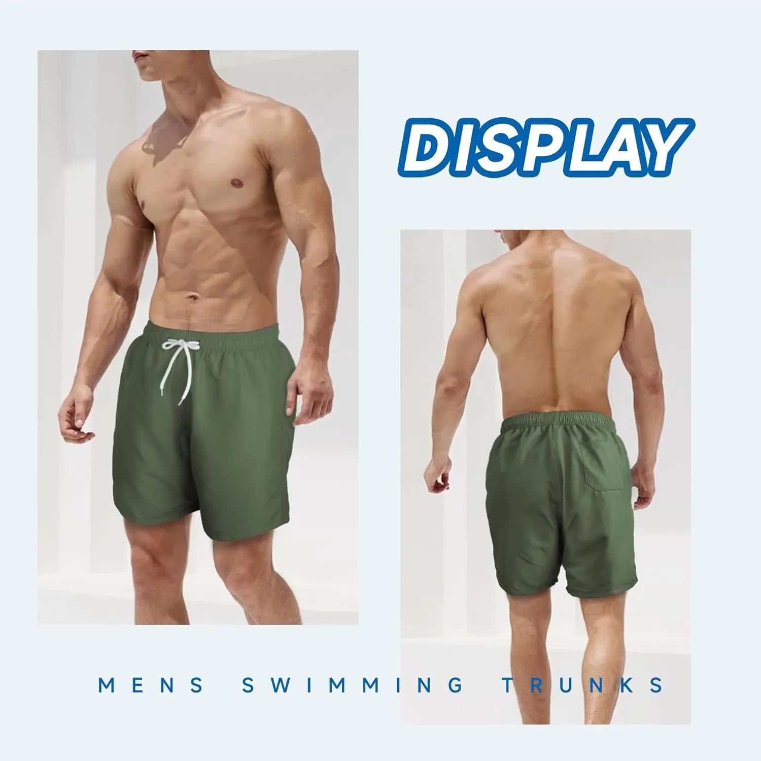 Mens Swim Trunks Swim Shorts Swimwear Quick Dry 7???? Swimming Trunks with Mesh Lining