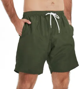 Mens Swim Trunks Swim Shorts Swimwear Quick Dry 7???? Swimming Trunks with Mesh Lining