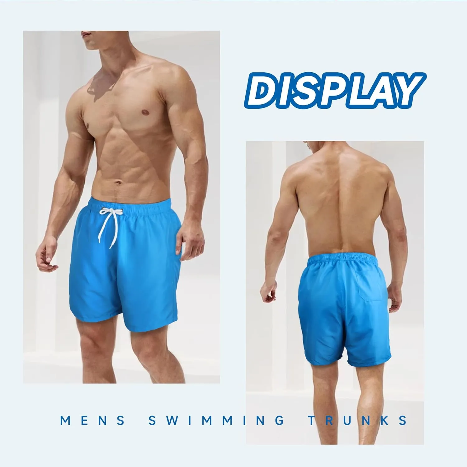 Mens Swim Trunks Swim Shorts Swimwear Quick Dry 7???? Swimming Trunks with Mesh Lining