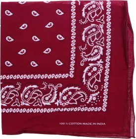 Motique Accessories Extra Large Paisley Bandana 27x27 Inch