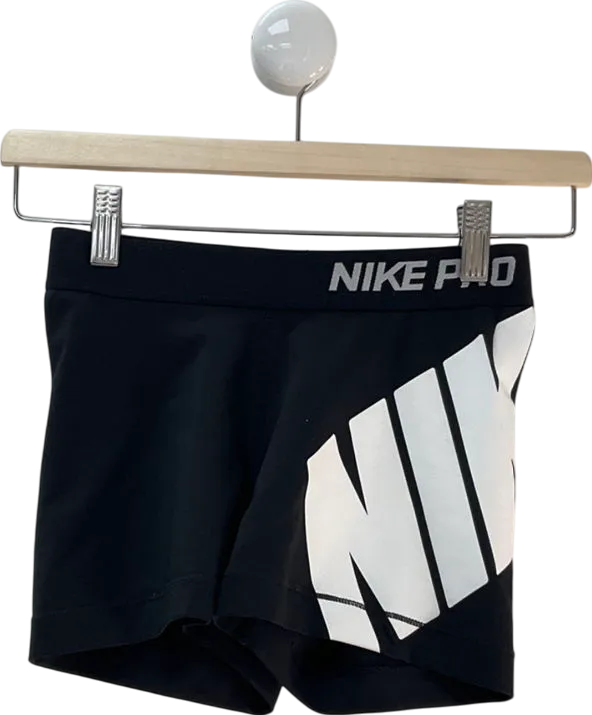 Nike Black Logo Training Biker Shorts UK S
