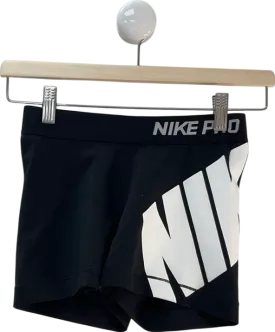 Nike Black Logo Training Biker Shorts UK S
