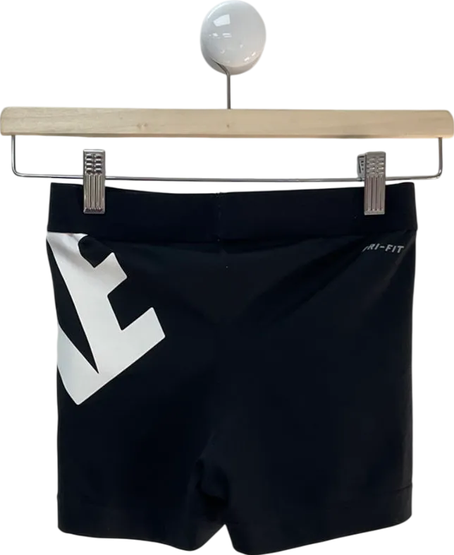 Nike Black Logo Training Biker Shorts UK S